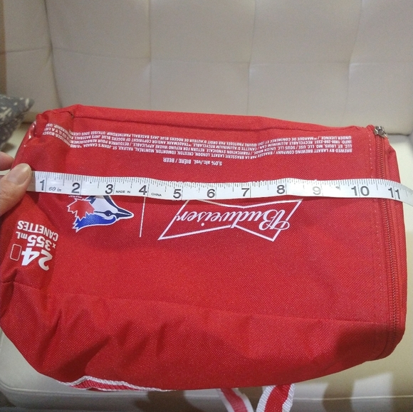 Budweiser Beer Toronto Blue Jays Soda Cooler Bag Zipper - Picture 11 of 12